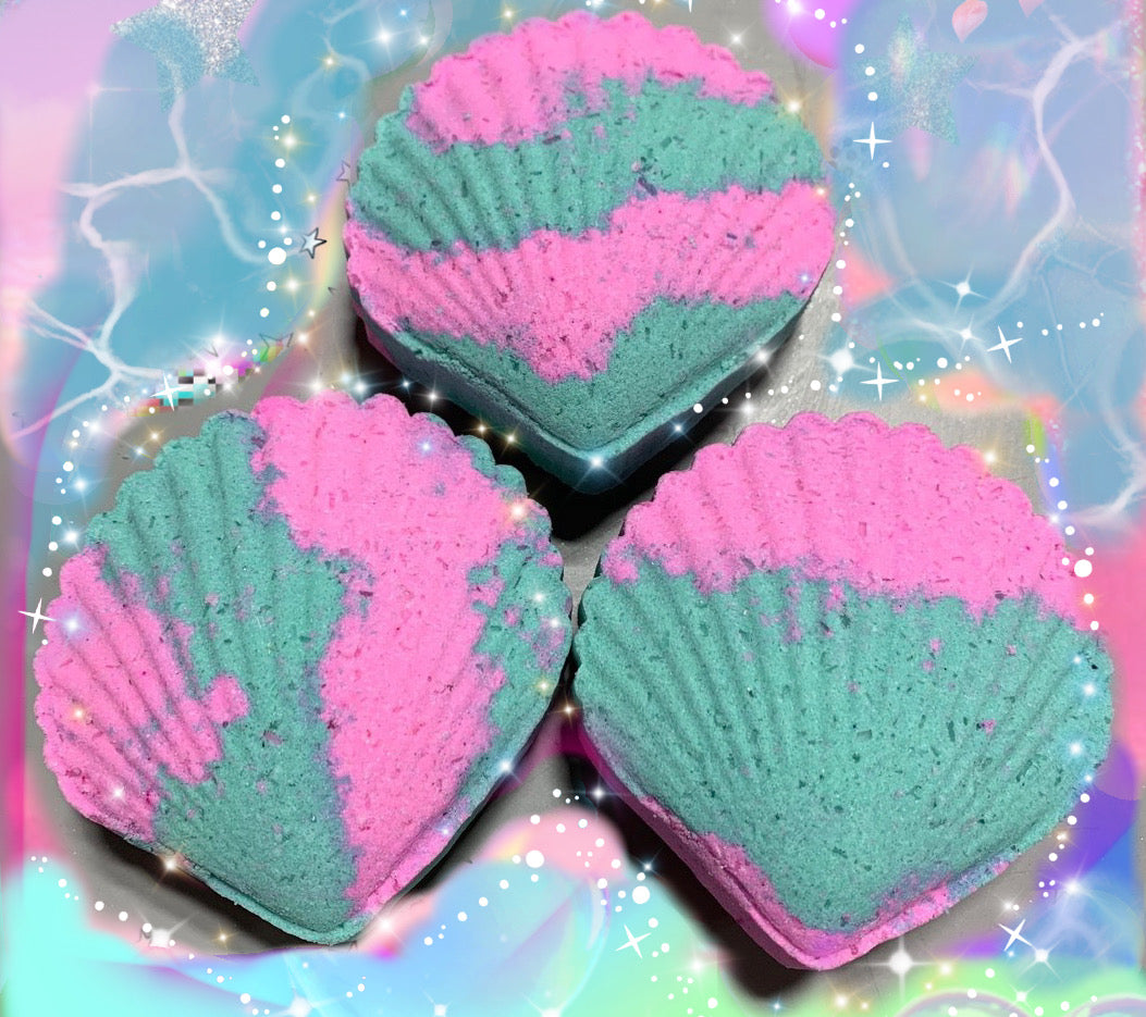 *Unicorn Bakerie * DUO SET! CUPCAKE/SEASHELL Dessert Bath Bombs