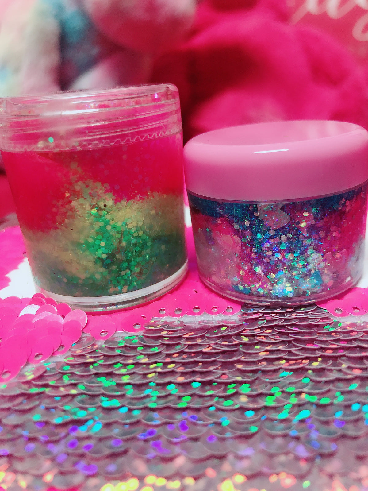  ELECTRIC WATERMELLON DUO Mermaid Jelly Shots (Face/Body/Hair) Glitter Gel