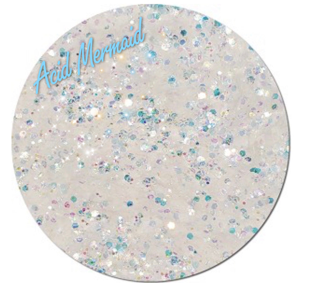  ACID MERMAID (Magical Blue) Iridescent Glamdoll Glitter