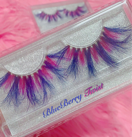  *BLUEBERRY TWIST* (Blue/Fuschia/Purple) DreamDoll Color Lashes!