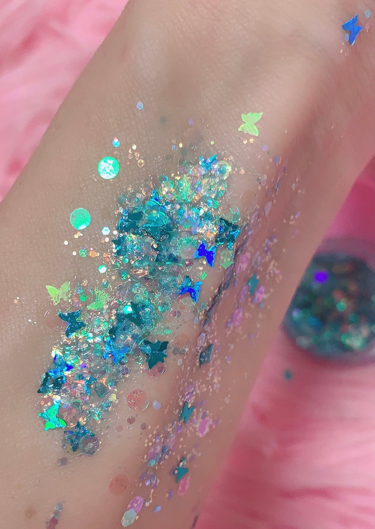  MERMAID BUTTAFLY GLOW! GLITTER GEL