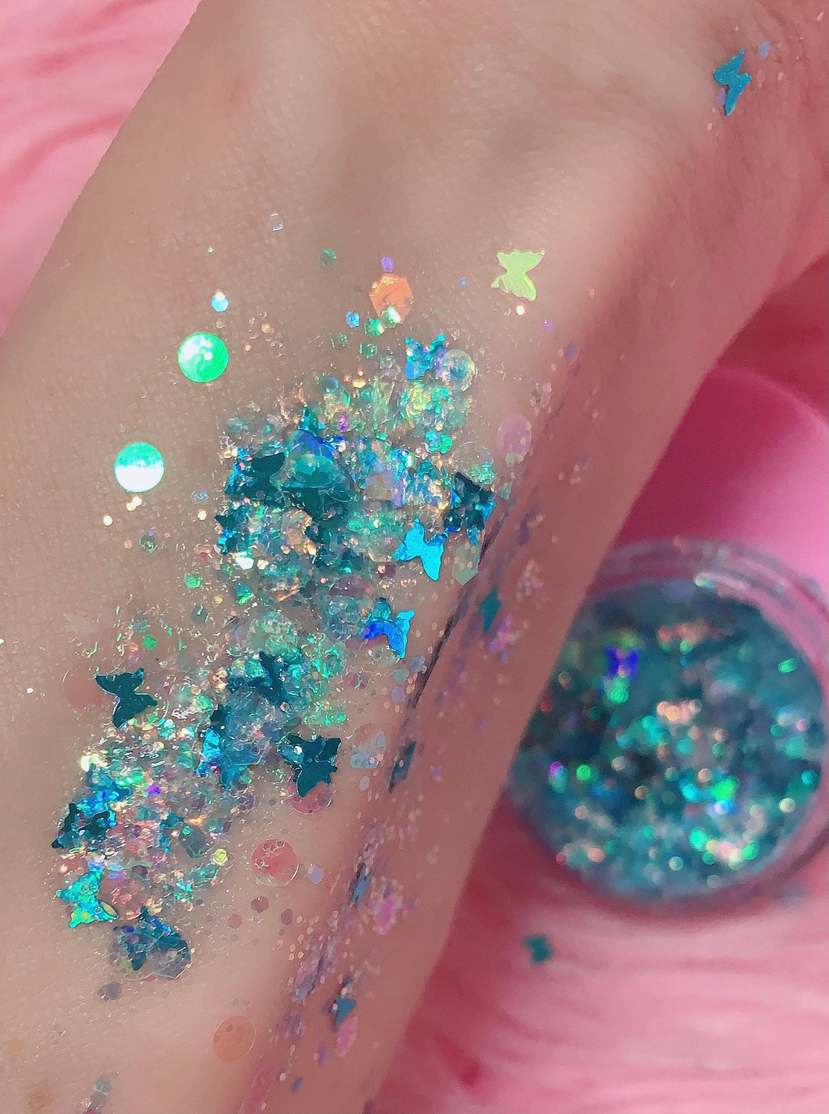  MERMAID BUTTAFLY GLOW! GLITTER GEL