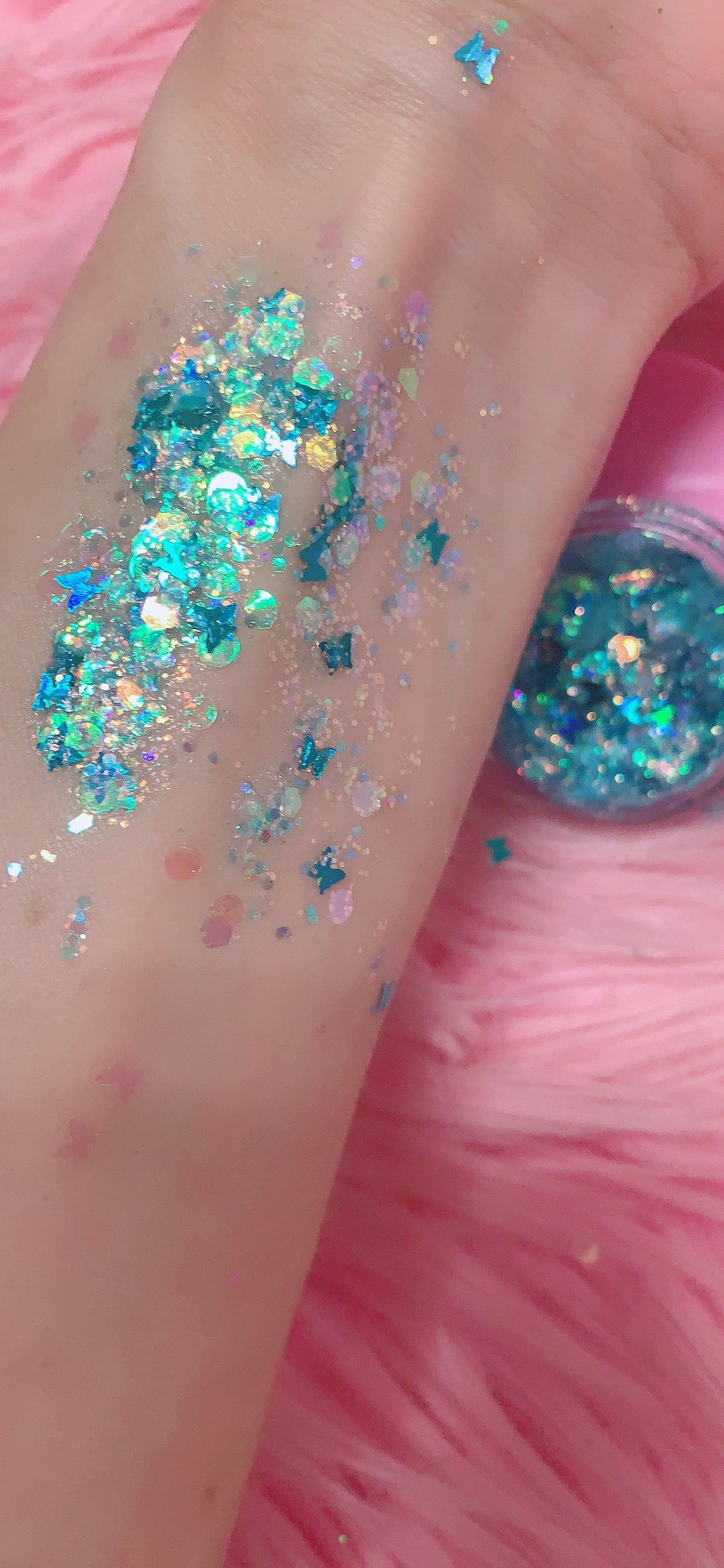  MERMAID BUTTAFLY GLOW! GLITTER GEL