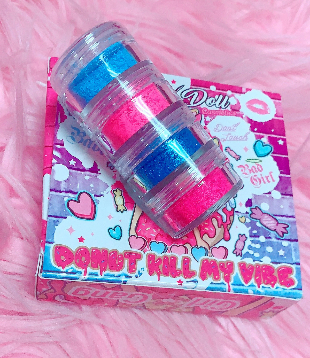  "COTTON CANDY" (Neon/Pastel Quad) Rave Lites *Blacklight UV Reactive Powders*!