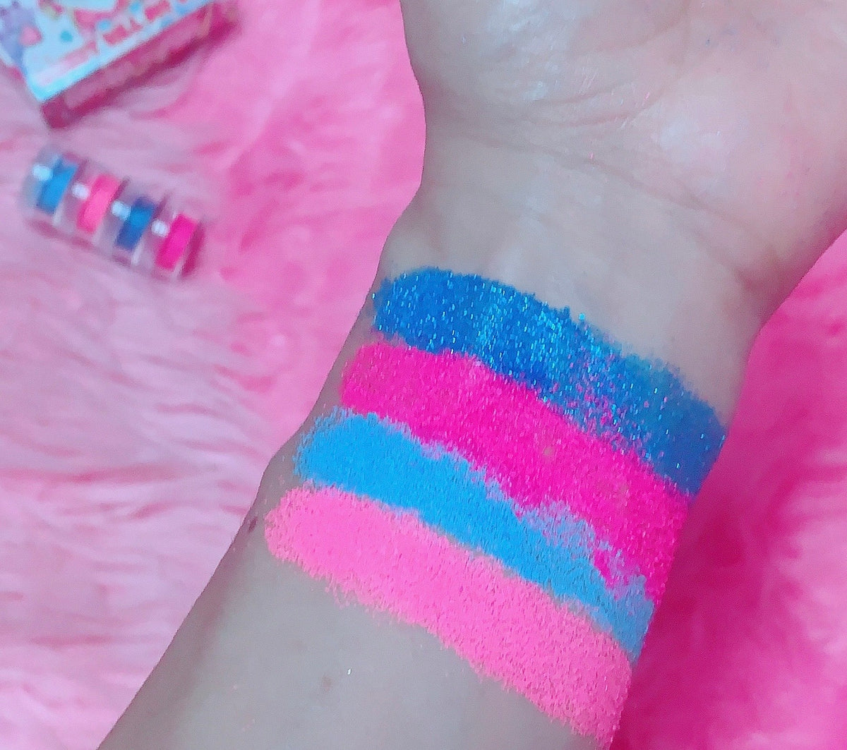  "COTTON CANDY" (Neon/Pastel Quad) Rave Lites *Blacklight UV Reactive Powders*!