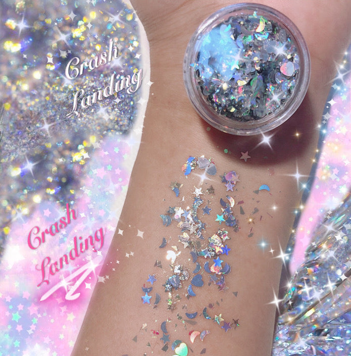  *CRASH LANDING* MERMAID JELLY (FACE/BODY/HAIR) GLITTER GEL