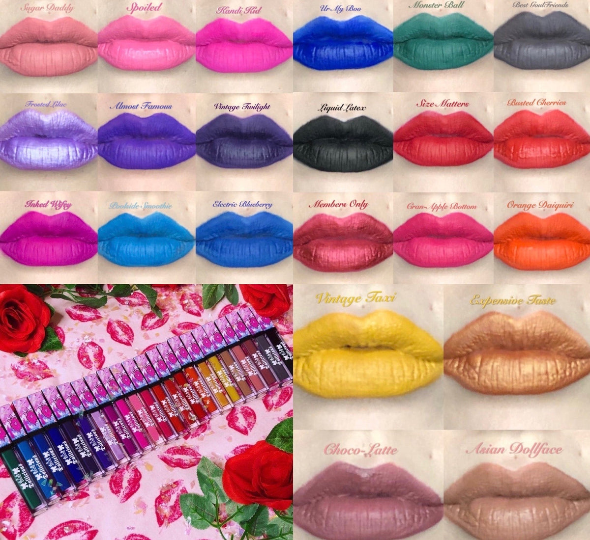 The "BLUES/GREEN!!" DOLLICIOUS MATTE Vegan Liquid Lipstick