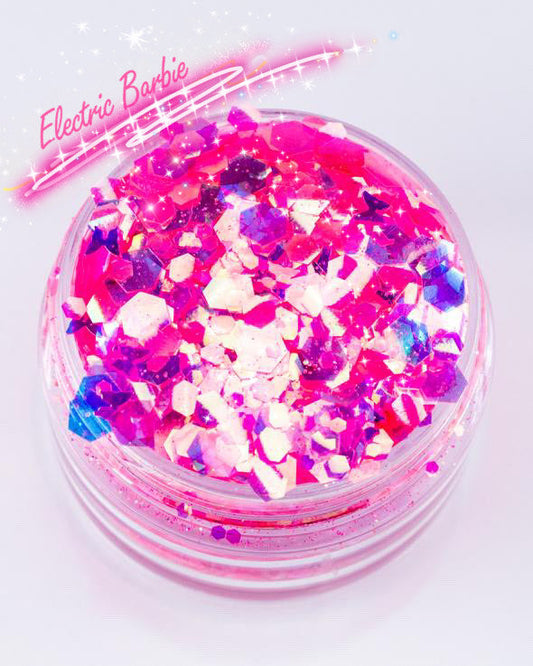  ELECTRIC BARBIE *UV* Chunky Glamdoll Glitter Mix