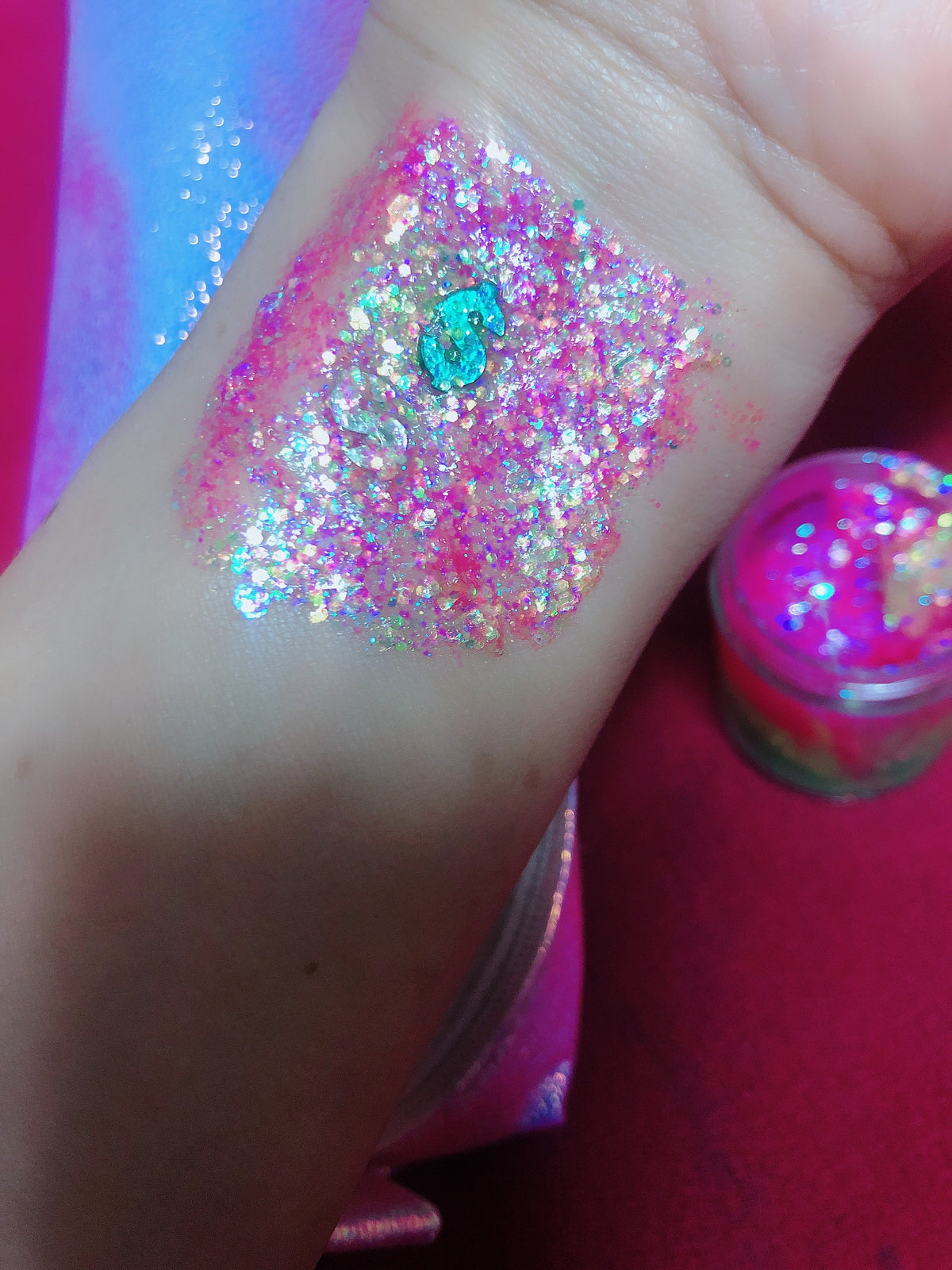  ELECTRIC WATERMELLON DUO Mermaid Jelly Shots (Face/Body/Hair) Glitter Gel
