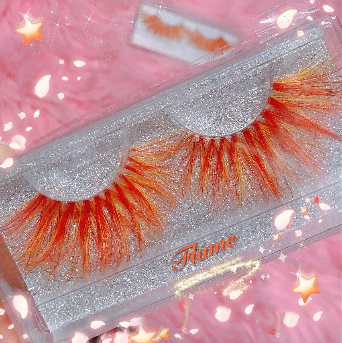  *FLAME* (Orange/Red) DreamDoll Color Lashes!