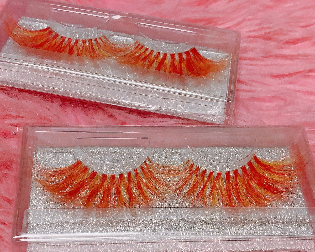  *FLAME* (Orange/Red) DreamDoll Color Lashes!