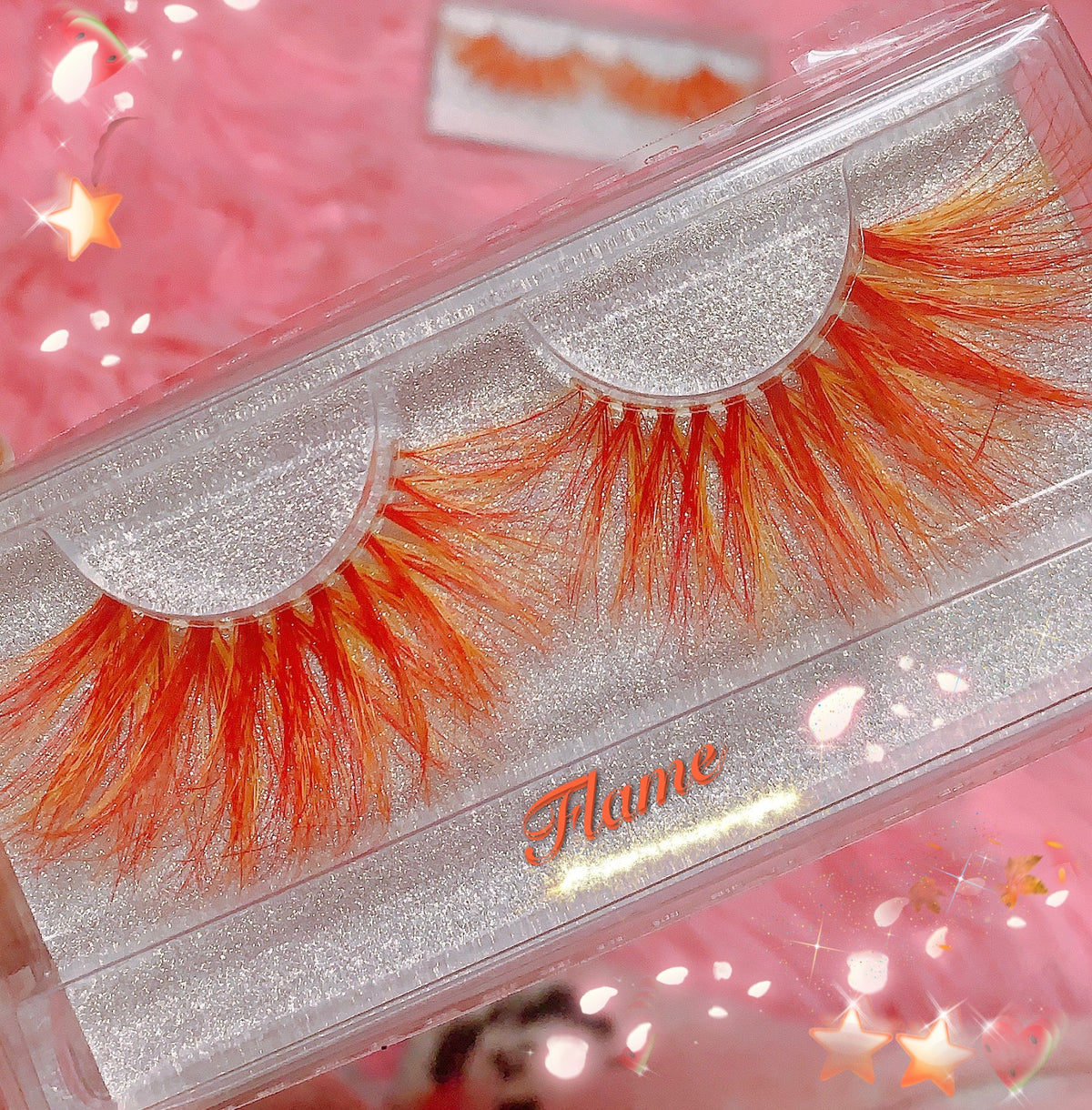  *FLAME* (Orange/Red) DreamDoll Color Lashes!