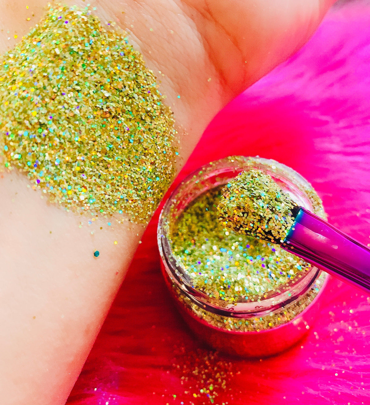  GOLD CHROME (CHUNKY Or FINE) Holographic Glamdoll Glitter