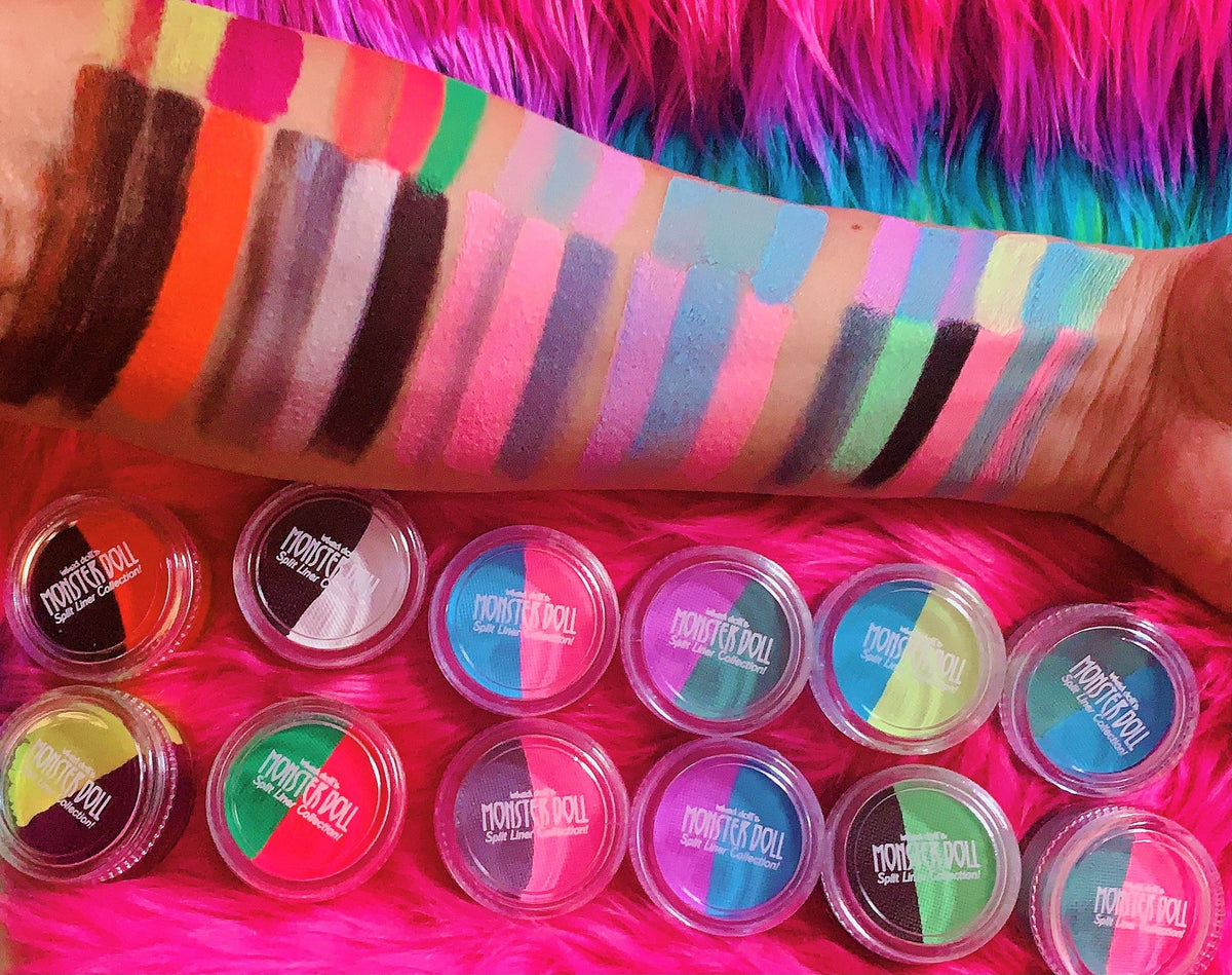  (HUGE!) Monster Doll PURRSEPHONE & MEOWLODY *UV Neon Pastel* SPLIT LINER/FACE/BODY PAINT