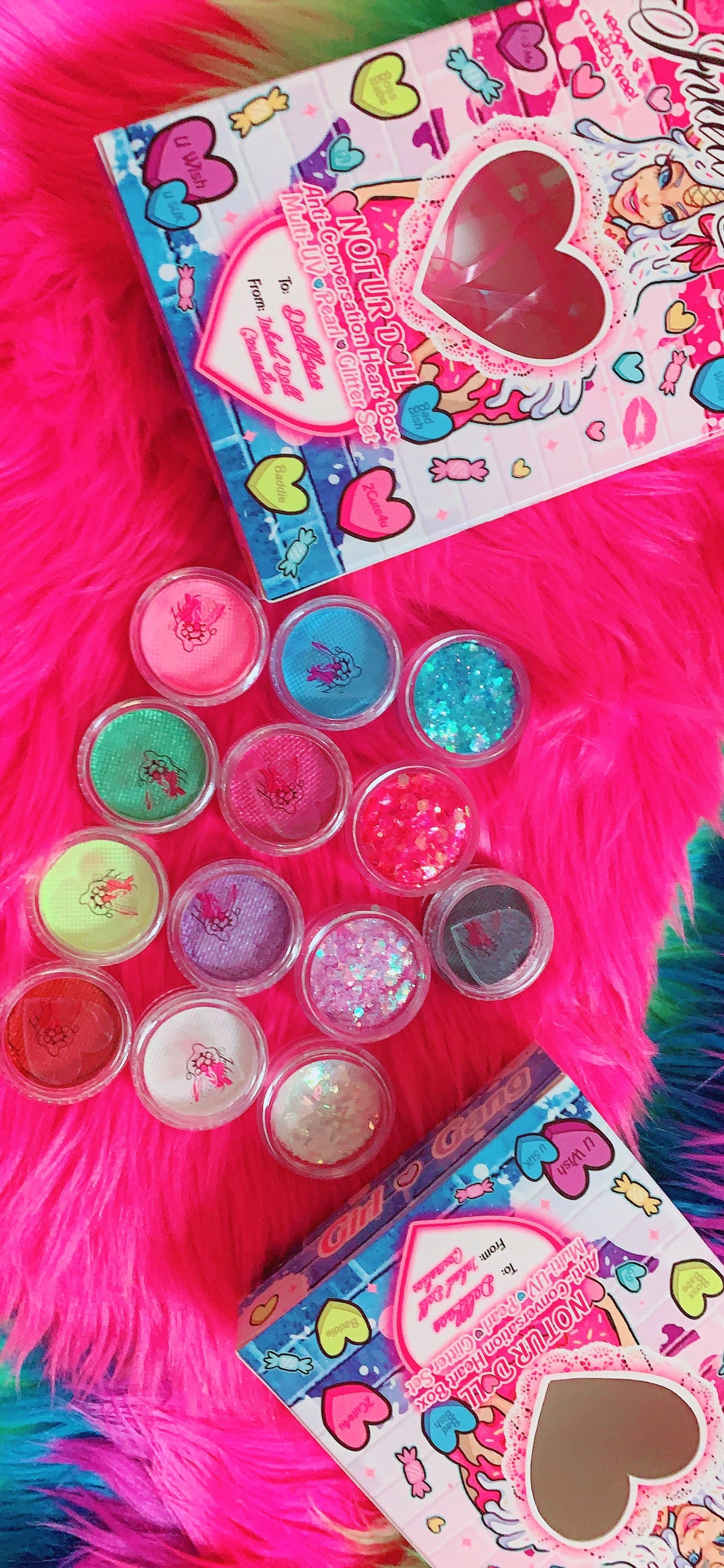  "NOT UR DOLL" *ANTI*-Conversation Heart Box* Multi *UV*/Glitter/Pearl Face/BodyPaints!