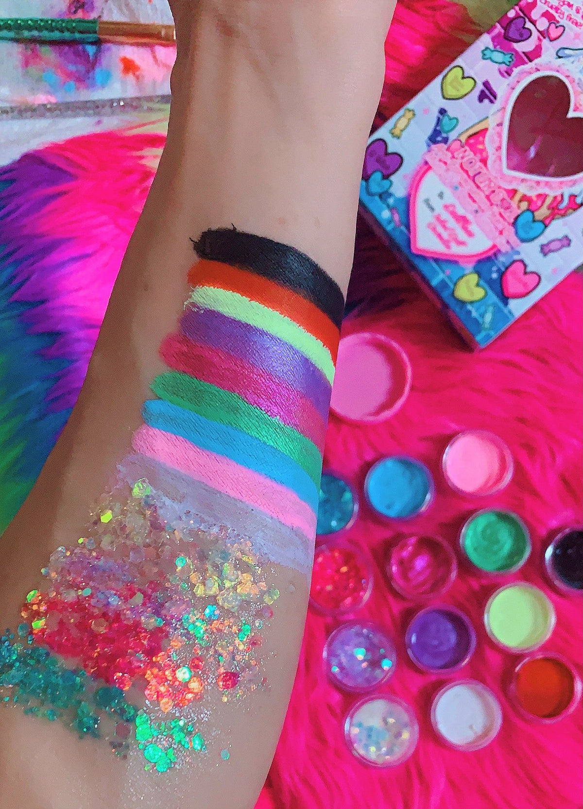  "NOT UR DOLL" *ANTI*-Conversation Heart Box* Multi *UV*/Glitter/Pearl Face/BodyPaints!