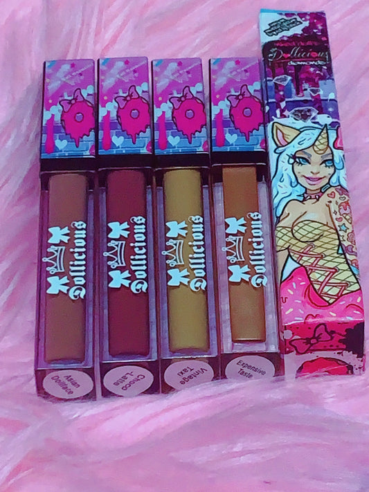  THE "NUDES/GOLDS!!" DOLLICIOUS MATTE VEGAN LIQUID LIPSTICK