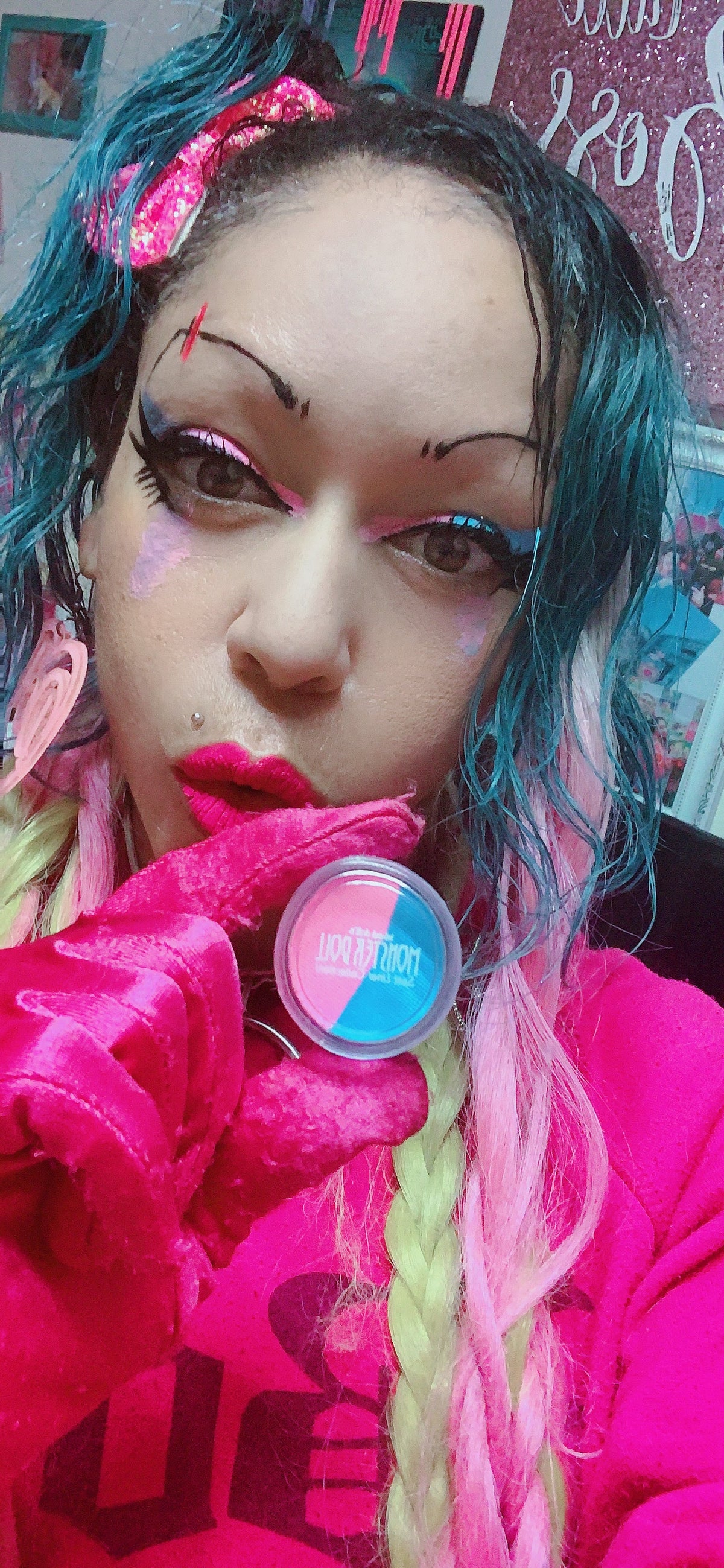  (HUGE!) Monster Doll RIVER STYXX *UV Neon Pastel* SPLIT LINER/FACE/BODY PAINT