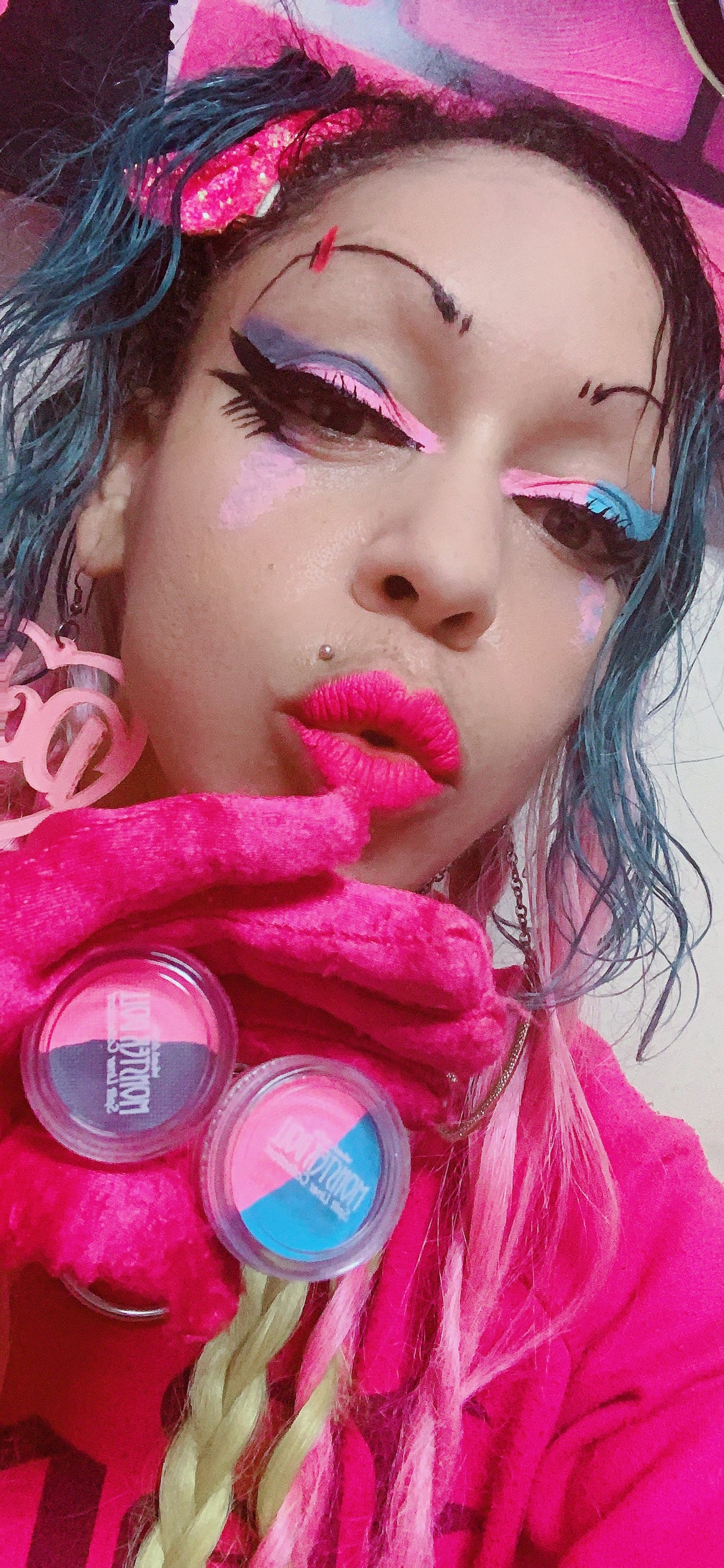  (HUGE!) Monster Doll RIVER STYXX *UV Neon Pastel* SPLIT LINER/FACE/BODY PAINT