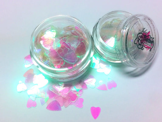  IRIDESCENT LOVE Festival HEARTS Glitter CONFETTI