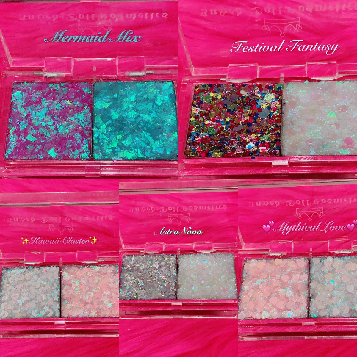  ASTRANOVA Mermaid Jelly "Pressed Glitter Gel" DUO