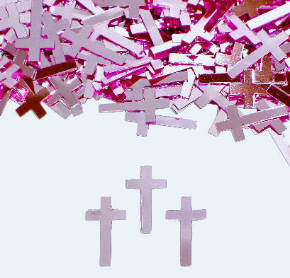  Metallic PINK CROSSES Festival Glitter CONFETTI