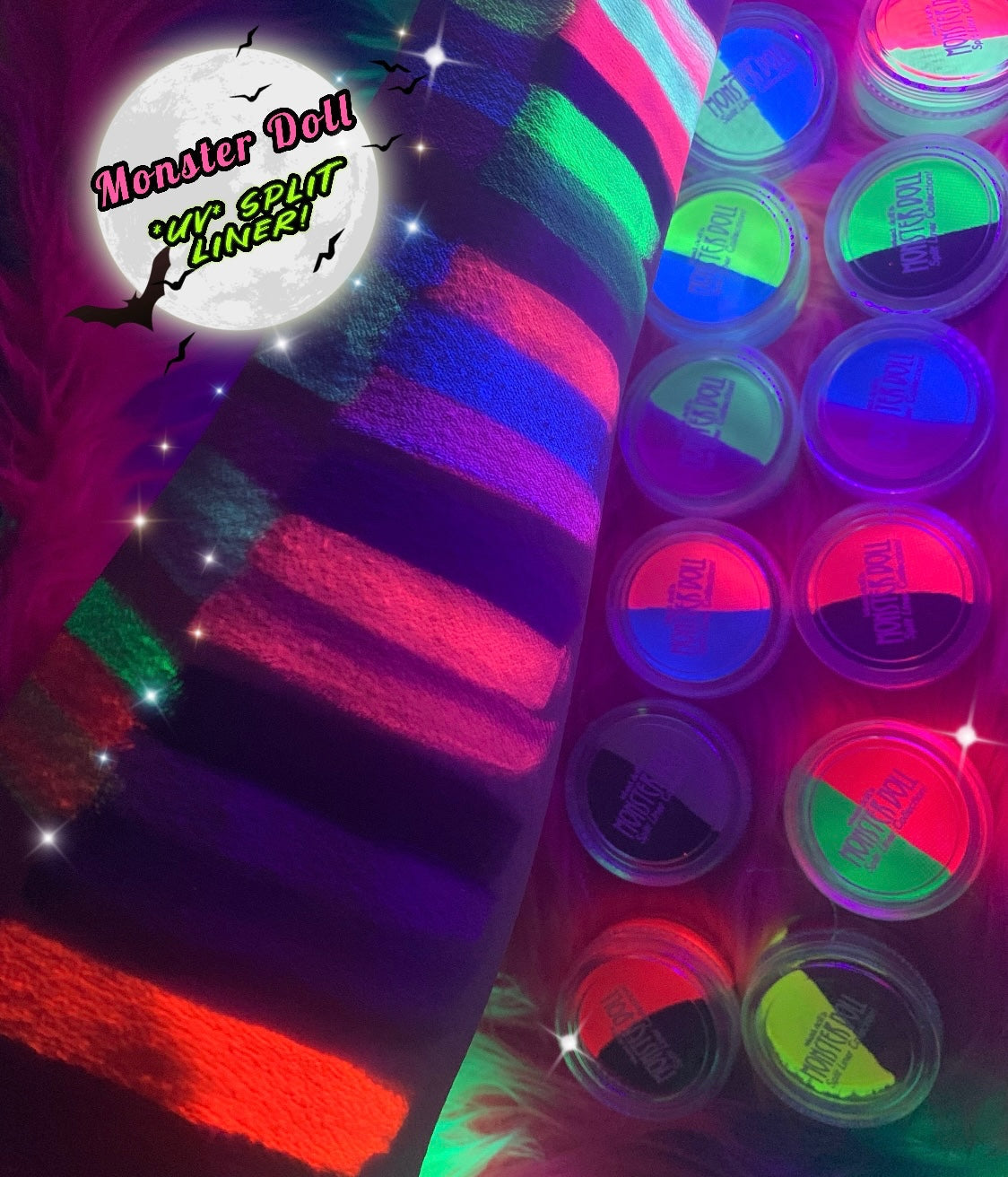  (HUGE!) Monster Doll VENUS McFLYTRAP *UV Neon Pastel* SPLIT LINER/FACE/BODY PAINT