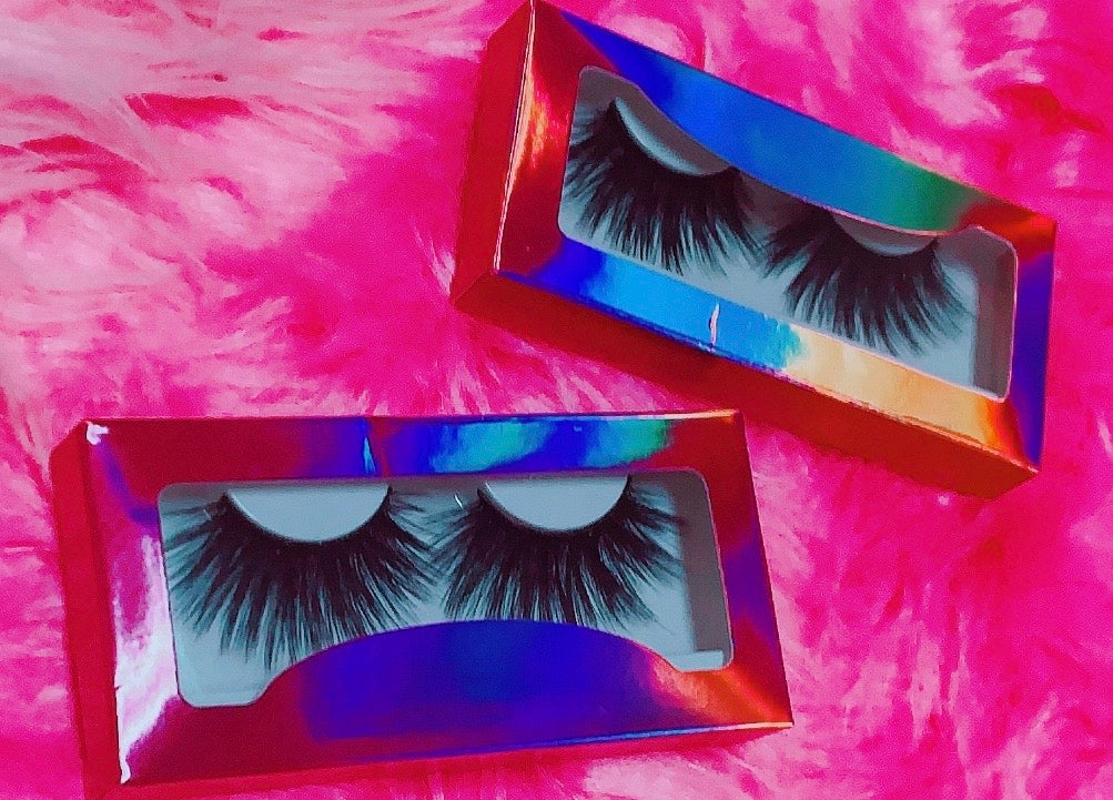  #$NOBBY 3D DreamDoll Lashes *PINK HOLOGRAPHIC* Case