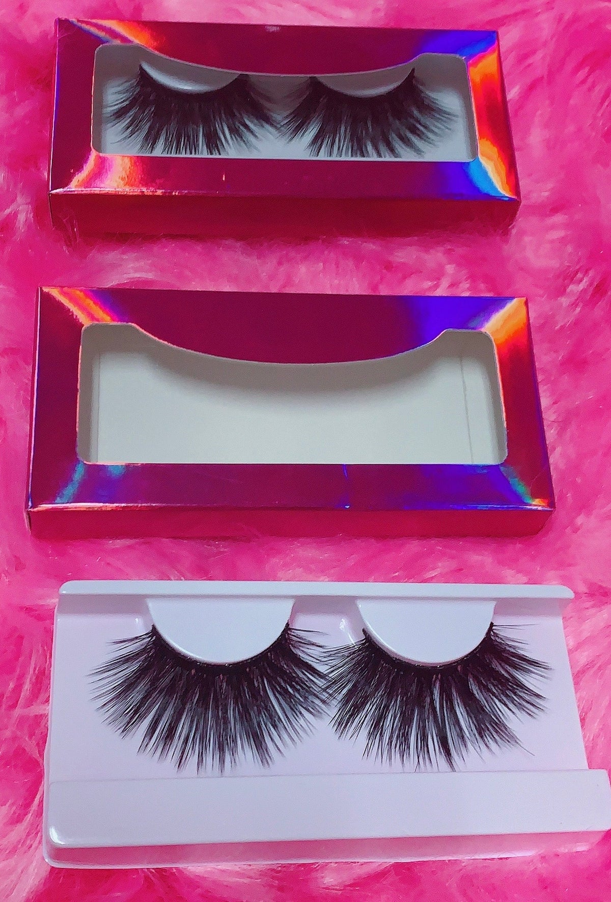  #$NOBBY 3D DreamDoll Lashes *PINK HOLOGRAPHIC* Case