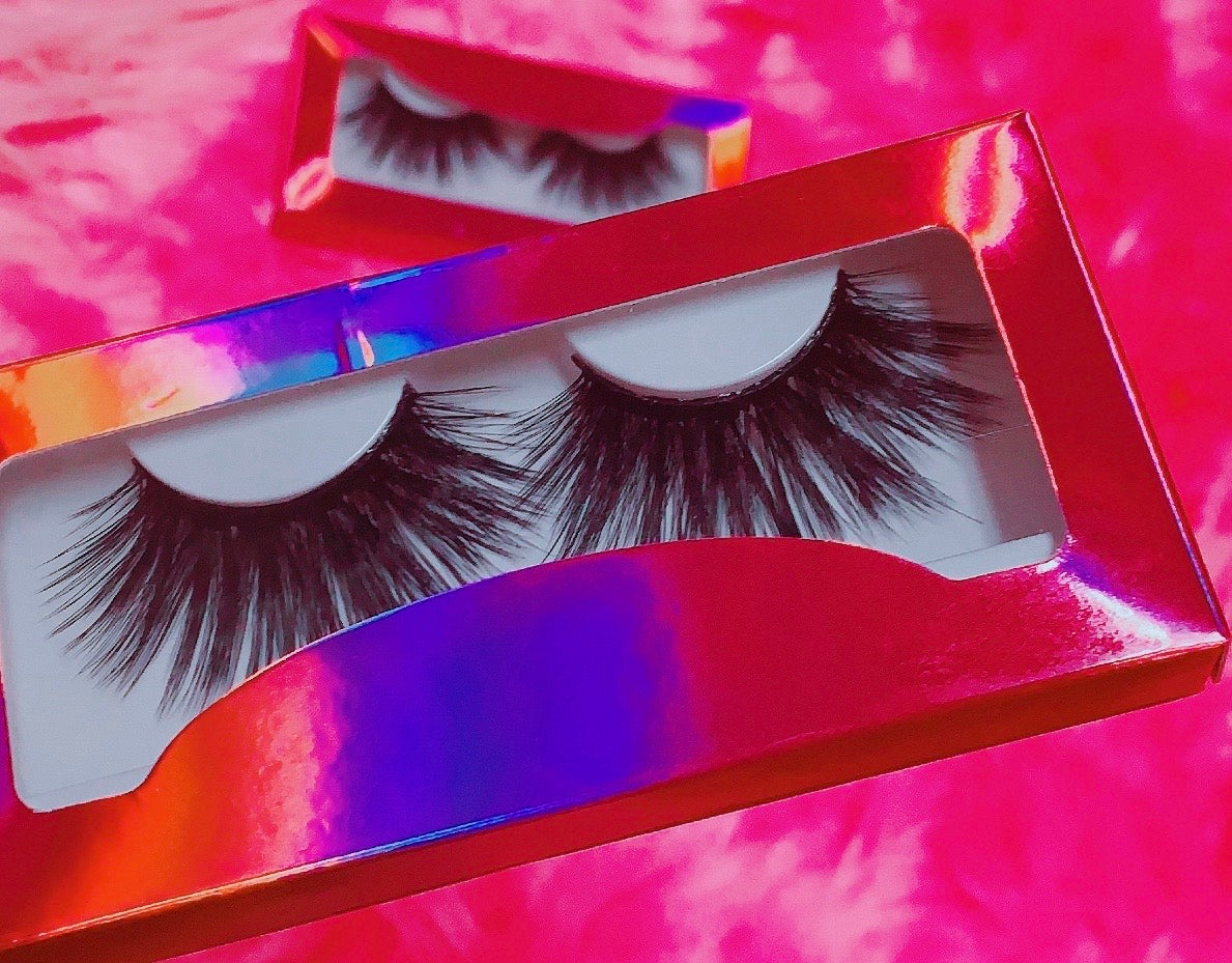  #$NOBBY 3D DreamDoll Lashes *PINK HOLOGRAPHIC* Case