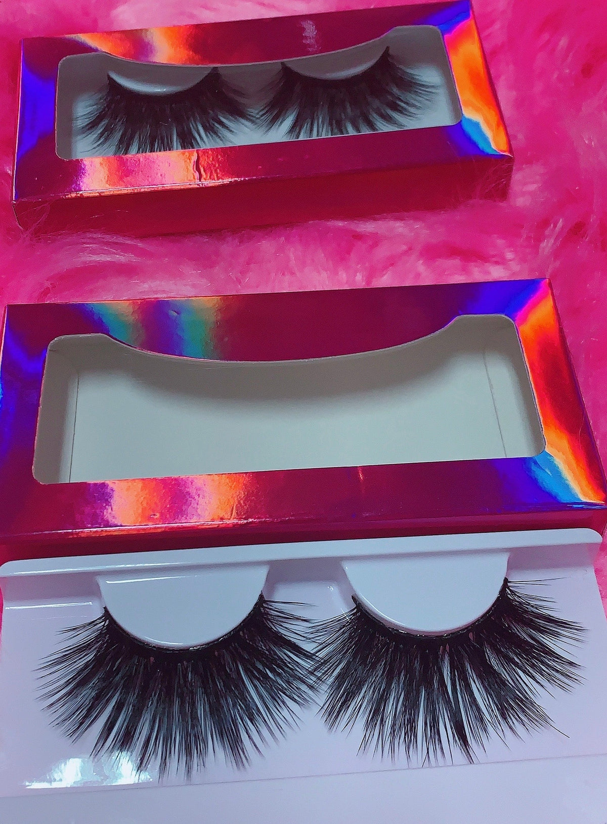  #$NOBBY 3D DreamDoll Lashes *PINK HOLOGRAPHIC* Case