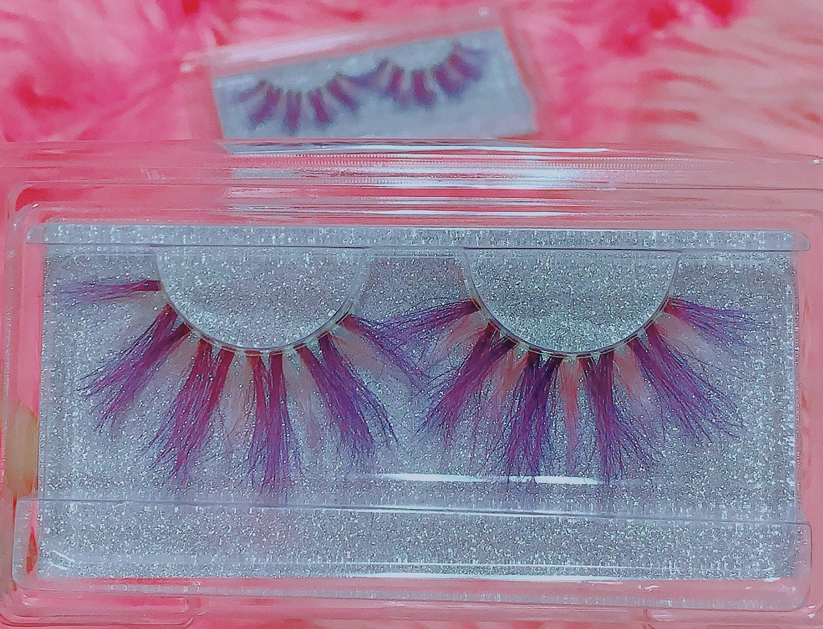  *PSYCHOTIC FAIRY* (Pastel Pink/Purple) DreamDoll COLOR Lashes !