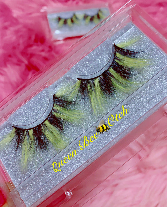  *Queen BEE-OTCH* (Black & Yellow) DreamDoll COLOR Lashes!