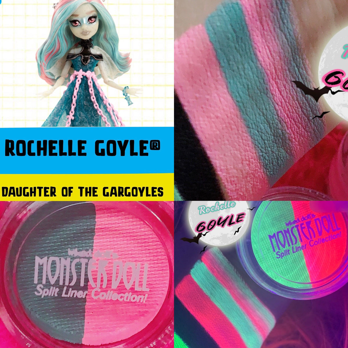  (HUGE!) Monster Doll ROCHELLE GOYLE *UV Neon Pastel* SPLIT LINER/FACE/BODY PAINT!