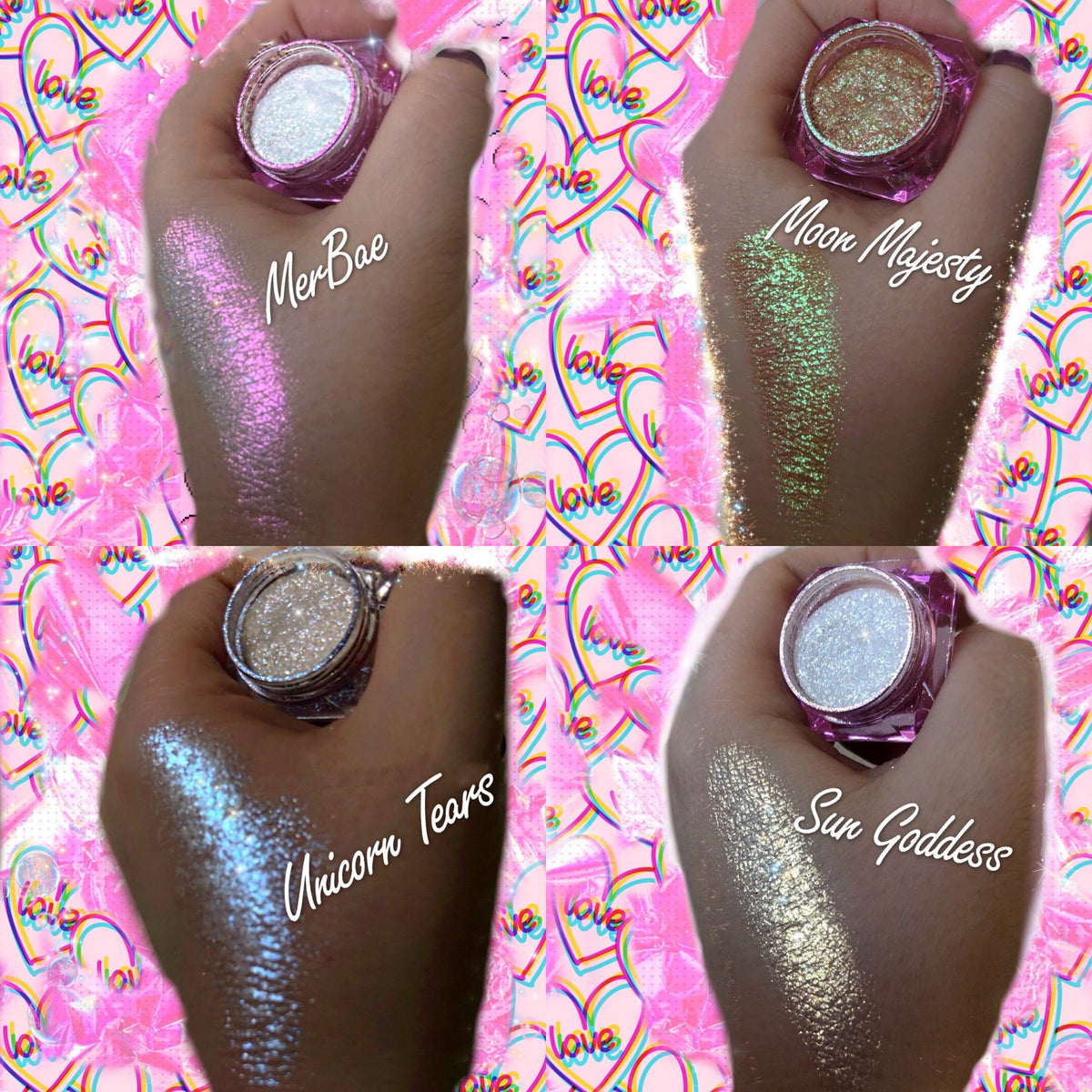 4 PACK *UNICORN GLOW HIGHLIGHTER*! DOLLust DUST