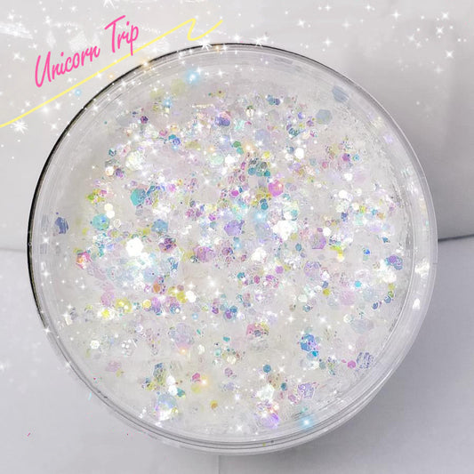  UNICORN TRIP Chunky (Rainbow) Iridescent Glamdoll Glitter