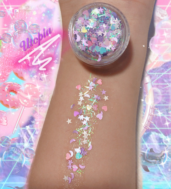  *UTOPIA* MERMAID JELLY (FACE/BODY/HAIR) GLITTER GEL